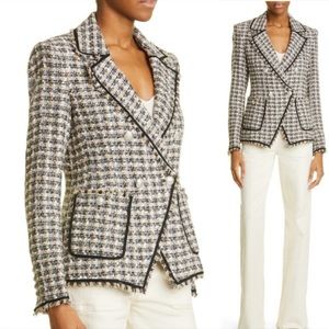 Veronica Beard Blue and Cream Plaid Blazer